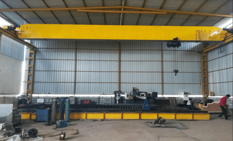 Global Laser Solutions factory with EOT crane and laser machine